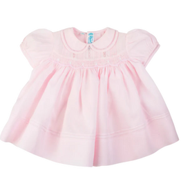 FELTMAN BROTHERS ROSEBUD DETAIL SMOCKED DRESS - PINK