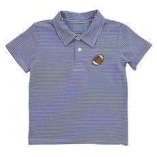 ITSY BITSY Football Polo-Royal Stripe