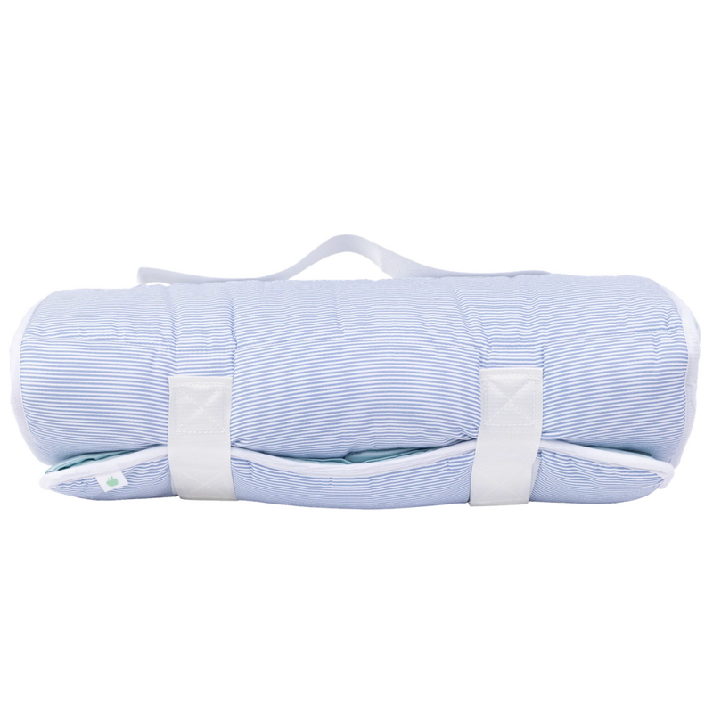 APPLE OF MY ISLA The Nap Mat in Navy Mini Stripe