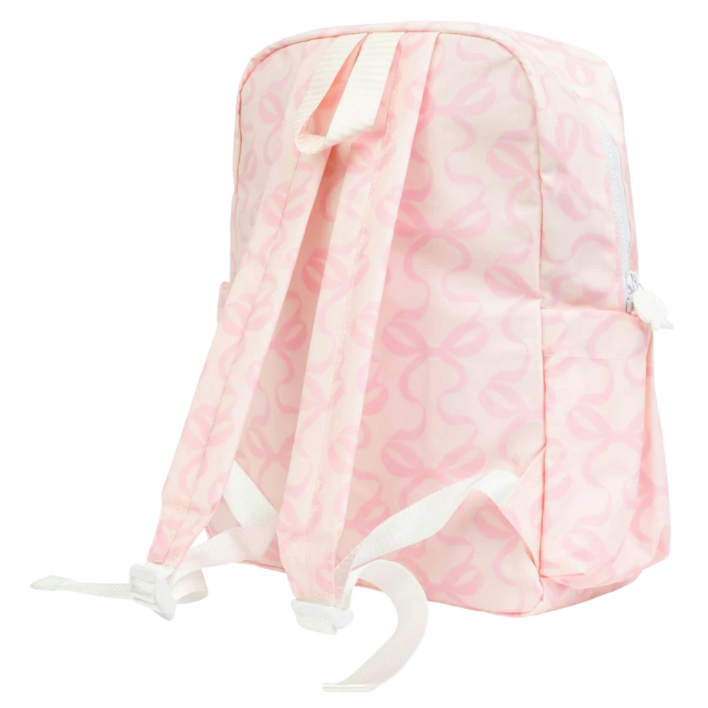 APPLE OF MY ISLA The Backpack in Bows on Pink-Large