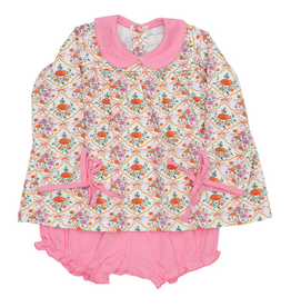 The Oaks Apparel Mary Charlotte Pretty Pumpkin Bloomer Set