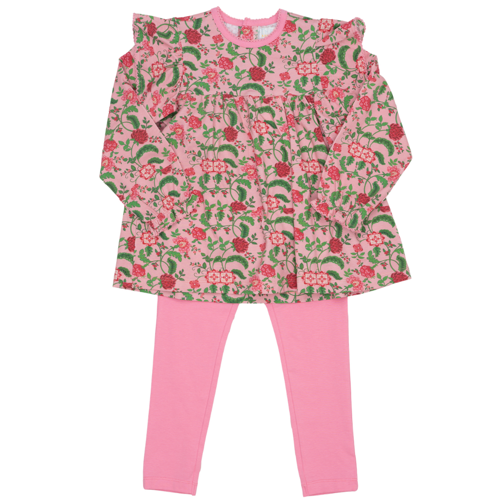 The Oaks Apparel Mary Reese Petalberry Pink Legging Set