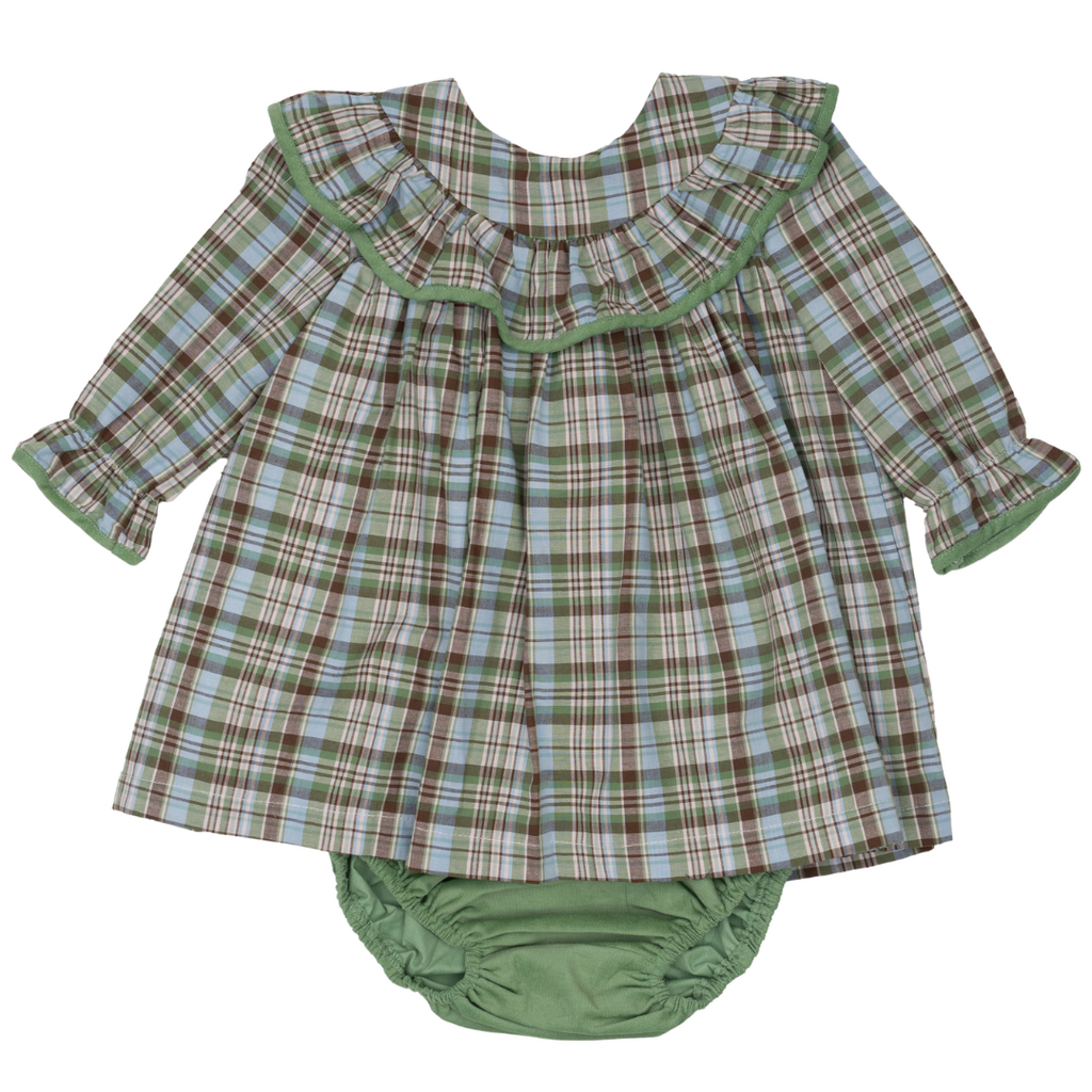 The Oaks Apparel Layla Greenbriar Plaid Bloomer Set