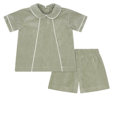 LULLABY SET ADAM SHORT SET-SWEETGRASS CORDUROY