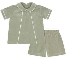 LULLABY SET ADAM SHORT SET-SWEETGRASS CORDUROY