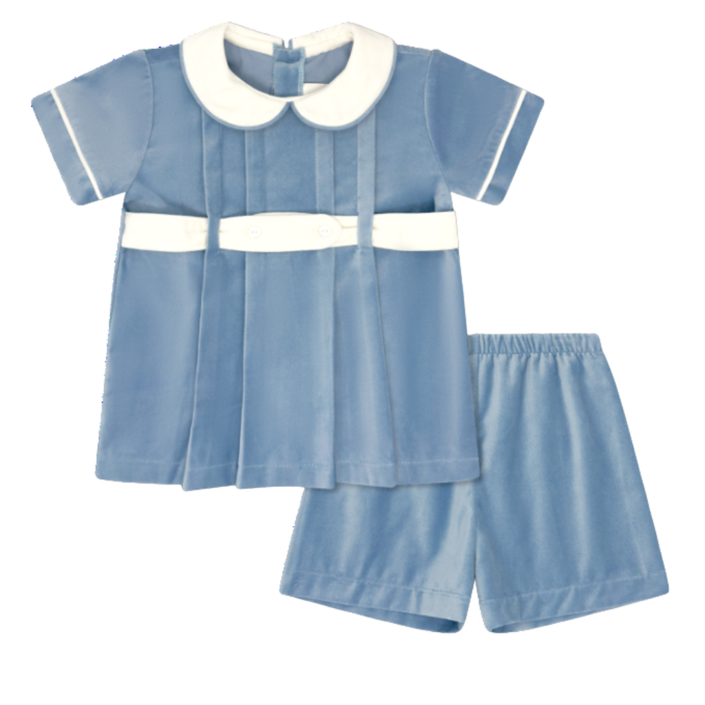 LULLABY SET BENTON SHORT SET-BEAUFORT BLUE VELVET