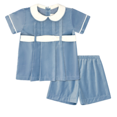 LULLABY SET BENTON SHORT SET-BEAUFORT BLUE VELVET