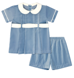 LULLABY SET BENTON SHORT SET-BEAUFORT BLUE VELVET