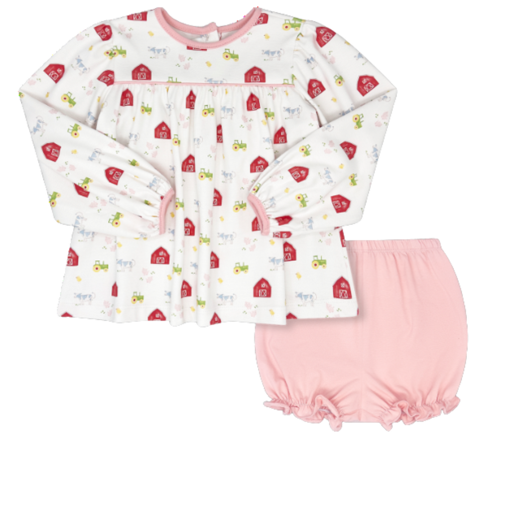 LULLABY SET BETSY BLOOMER SET LS-BARNYARD TALES