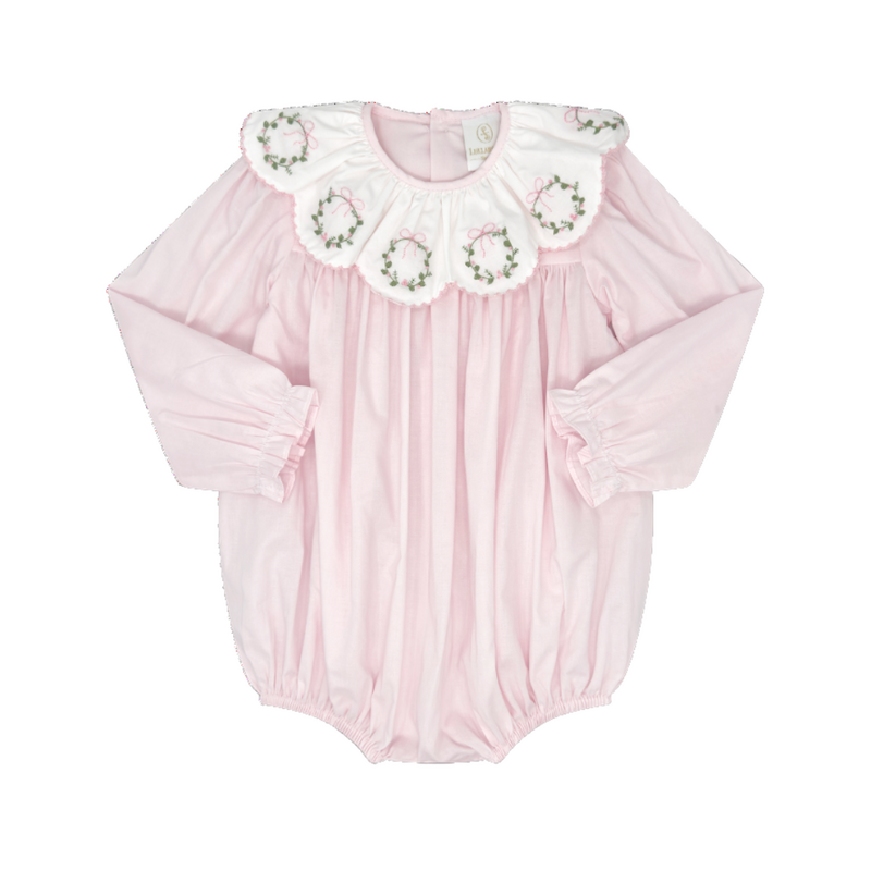 LULLABY SET CHLOE BUBBLE-BLESSINGS PINK BATISTE, WREATHS
