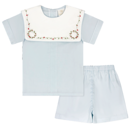 LULLABY SET CHRISTIAN SHORT SET-BLESSINGS BLUE BATISTE, HOLLY