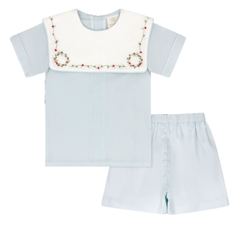 LULLABY SET CHRISTIAN SHORT SET-BLESSINGS BLUE BATISTE, HOLLY