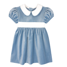 LULLABY SET ELENOR DRESS-BEAUFORT BLUE VELVET