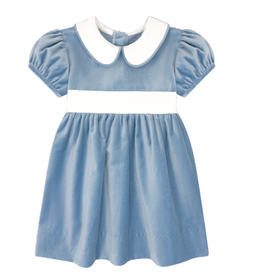 LULLABY SET ELENOR DRESS-BEAUFORT BLUE VELVET