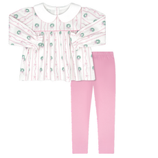 LULLABY SET LAYLA LEGGING SET-BOXWOOD AND BOWS
