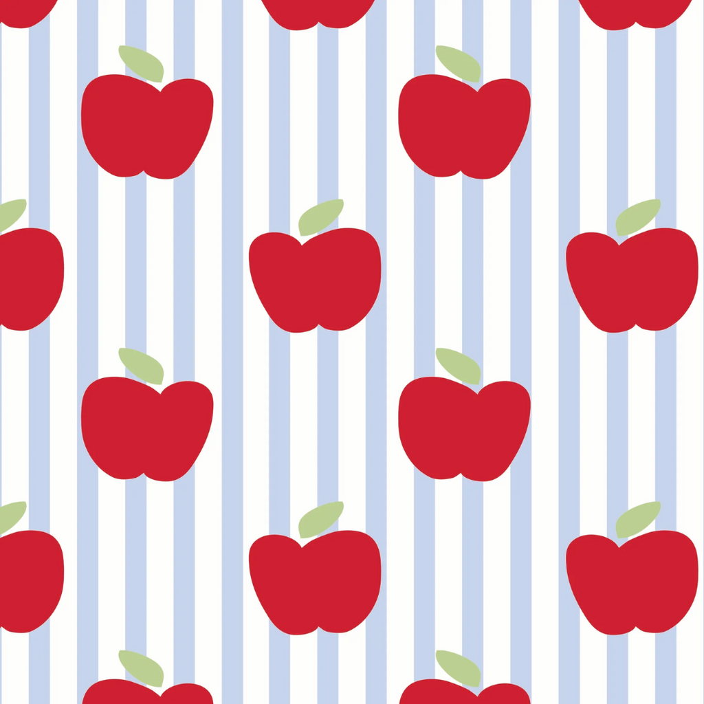 Lila + Hayes Walker Boys' Short Set - Schoolhouse Apples Blue