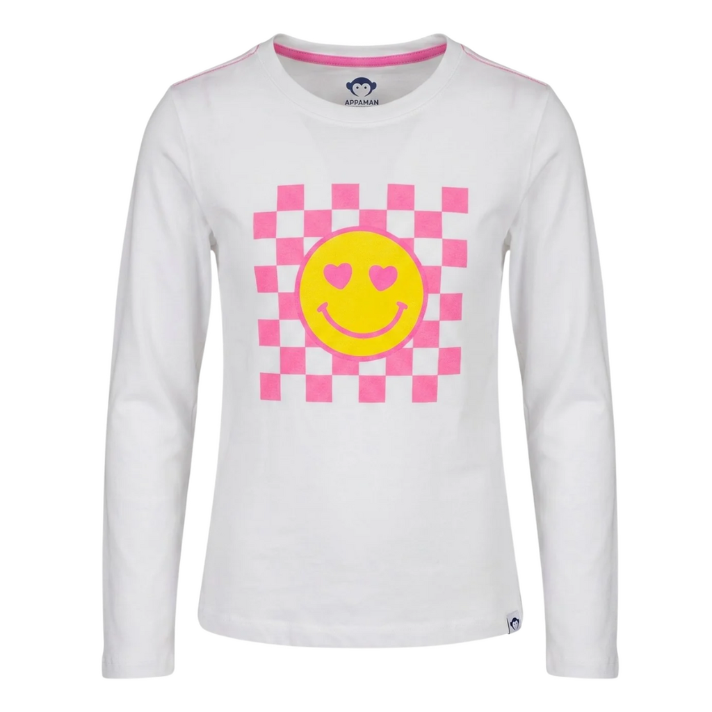 Appaman White Elara Smiley FaceTee