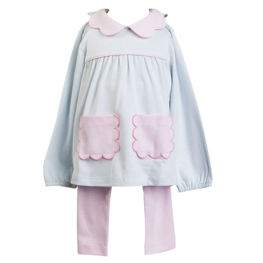 THE PROPER PEONY Scallop Pocket Tunic Set