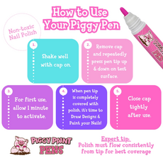 PIGGY PAINT Piggy Pen Non-Toxic Kids Nail Polish Asst