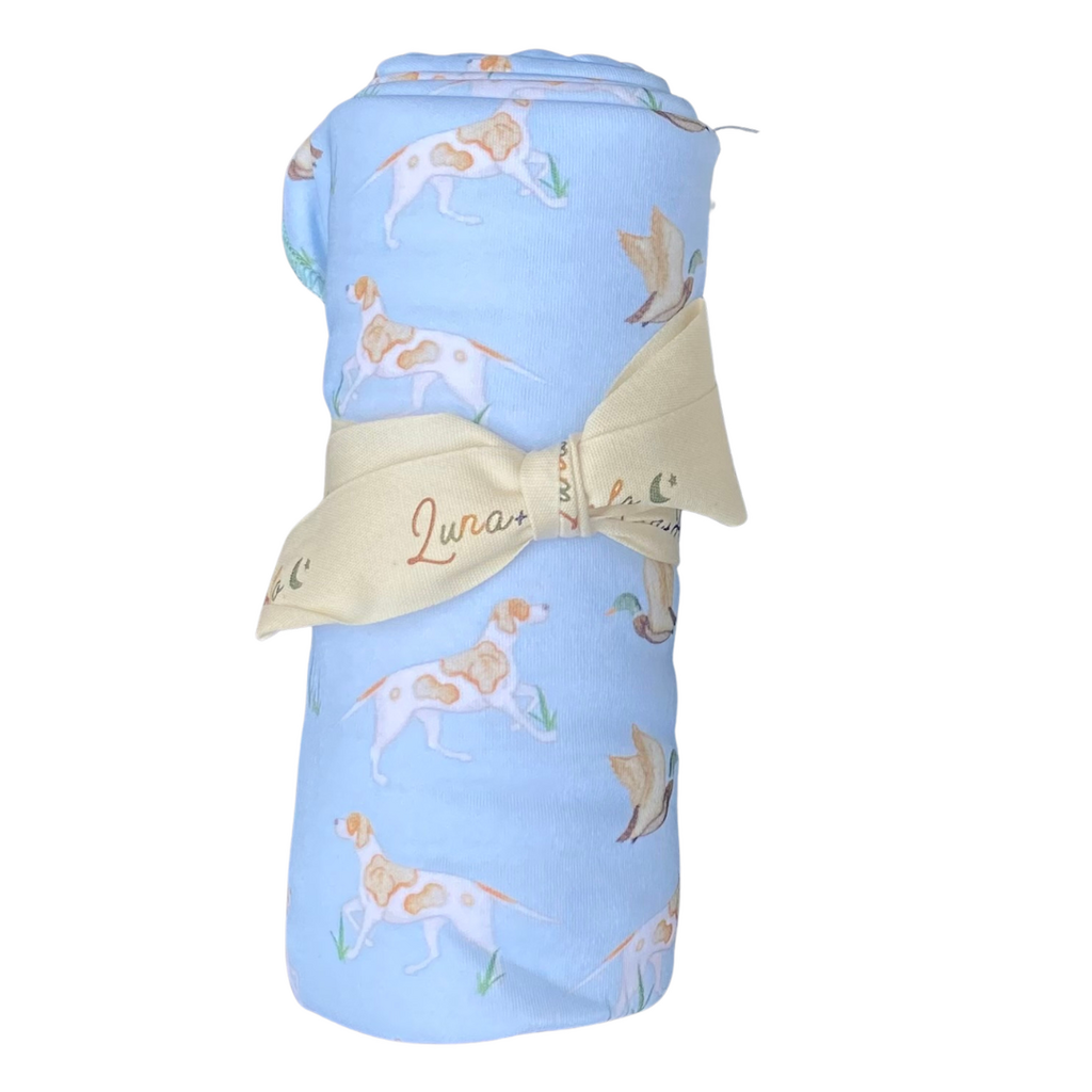 LUNA+ARLO Duck and Hound Swaddle Blanket