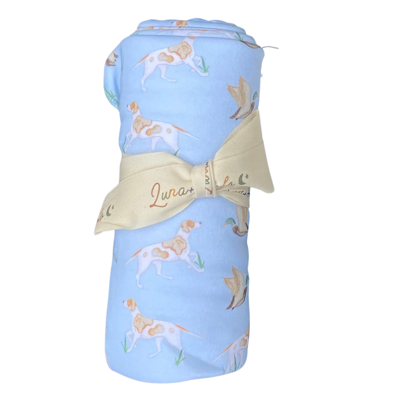 LUNA+ARLO Duck and Hound Swaddle Blanket