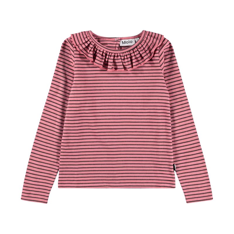 MOLO Rica Pink Bark Stripe Top