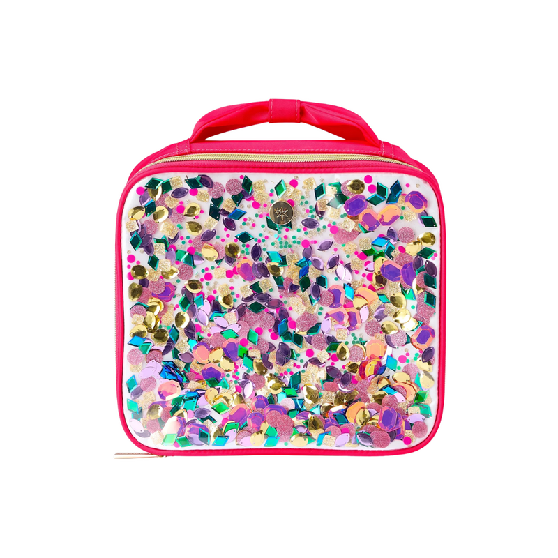 PACKED PARTY "Audrey" Bow & Jewels Confettie Insulated Lunchbox