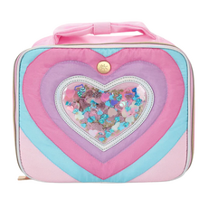 PACKED PARTY "Taylor" Quilted Confetti Hearts Insulated Lunchbox