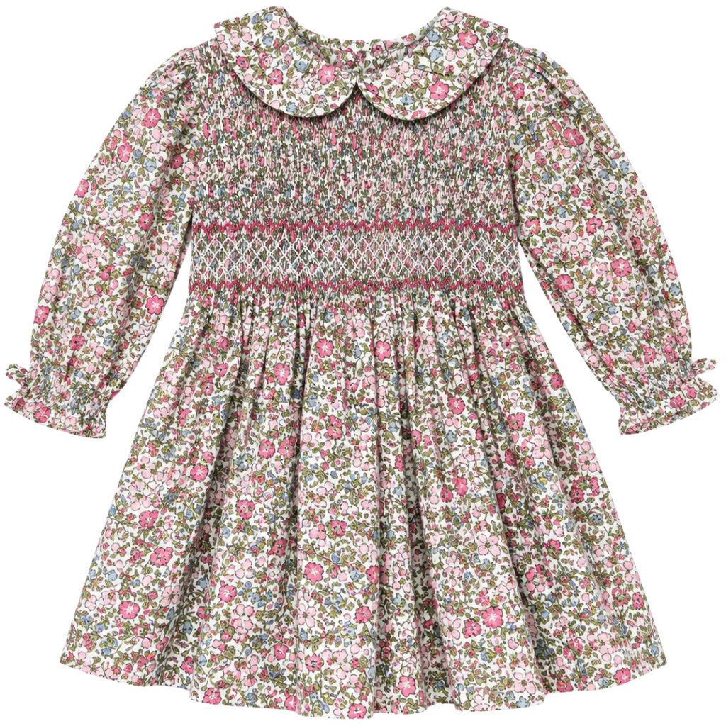 LULU BEBE Vintage Pink Gianna Smocked Dress