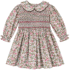 LULU BEBE Vintage Pink Gianna Smocked Dress