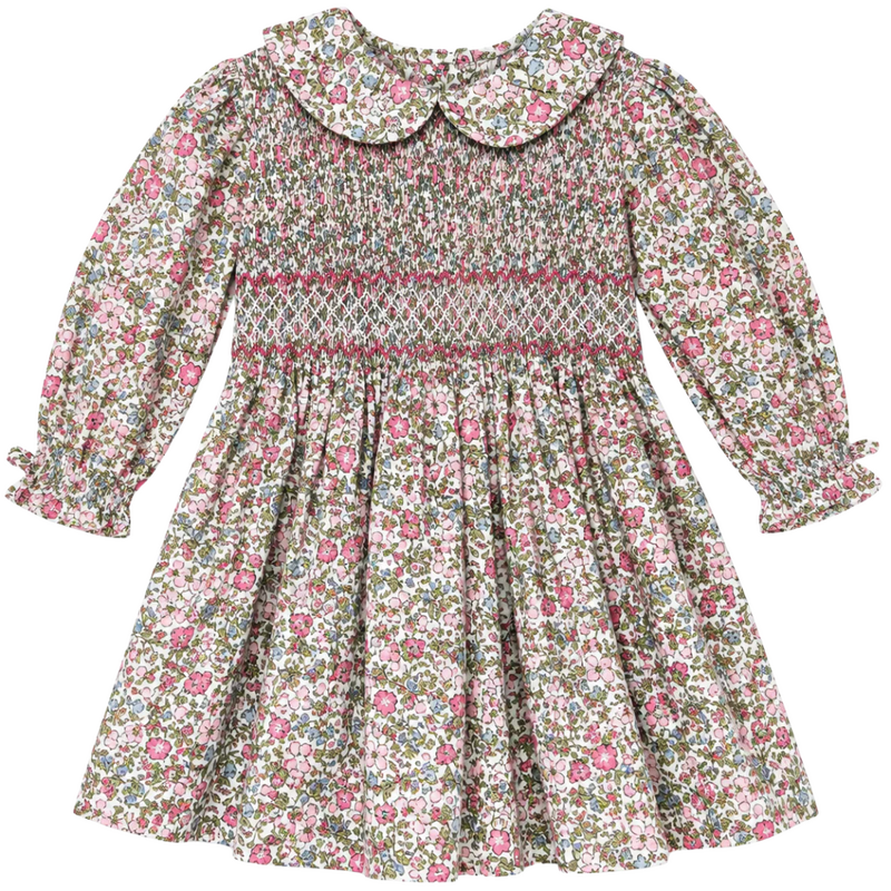 LULU BEBE Vintage Pink Gianna Smocked Dress