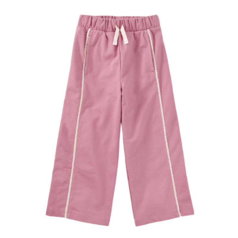 LACE TRIM TRACK PANTS Hydrangea