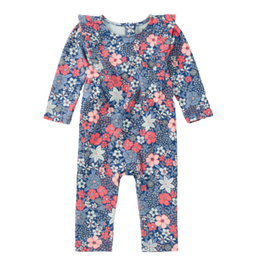 RUFFLE SHOULDER BABY ROMPER Chelsea Garden Floral