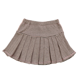 T2LOVE PLEATED SKIRT W/PIPING NUDE