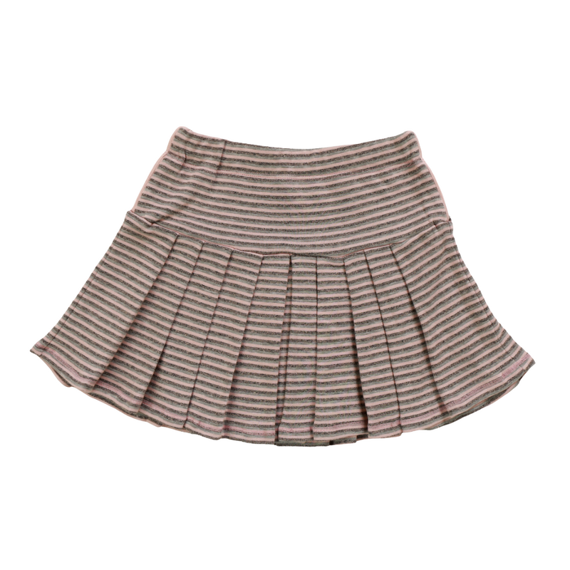 T2LOVE PLEATED SKIRT W/PIPING NUDE