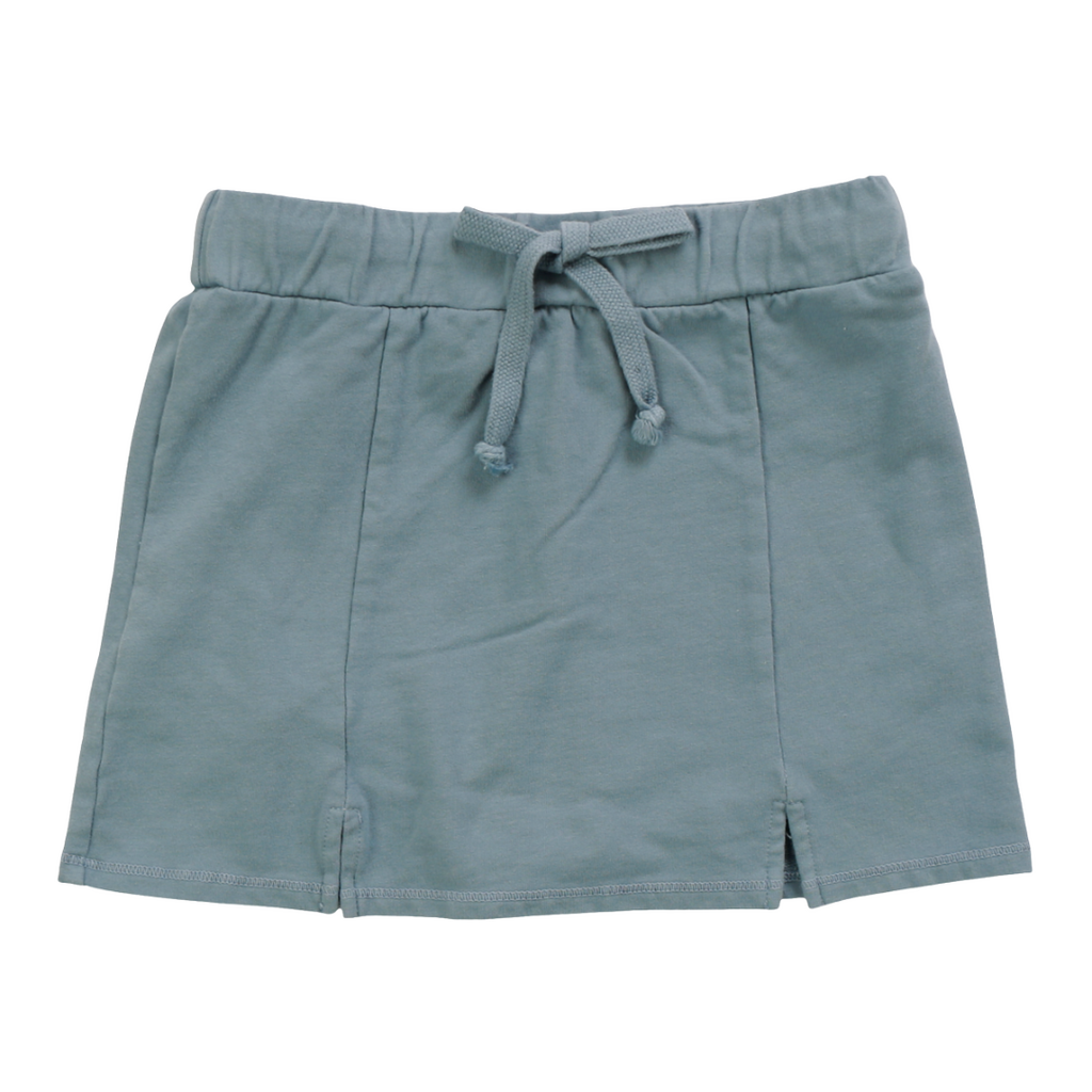 T2LOVE SLIT FRONT SKORT WASH BLUE