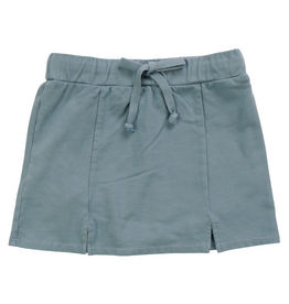 T2LOVE SLIT FRONT SKORT WASH BLUE
