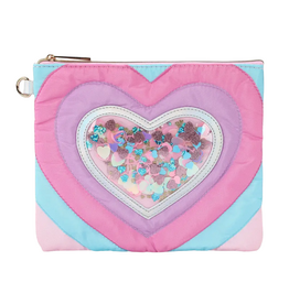PACKED PARTY "Taylor" Quilted Hearts Confetti Pencil Pouch