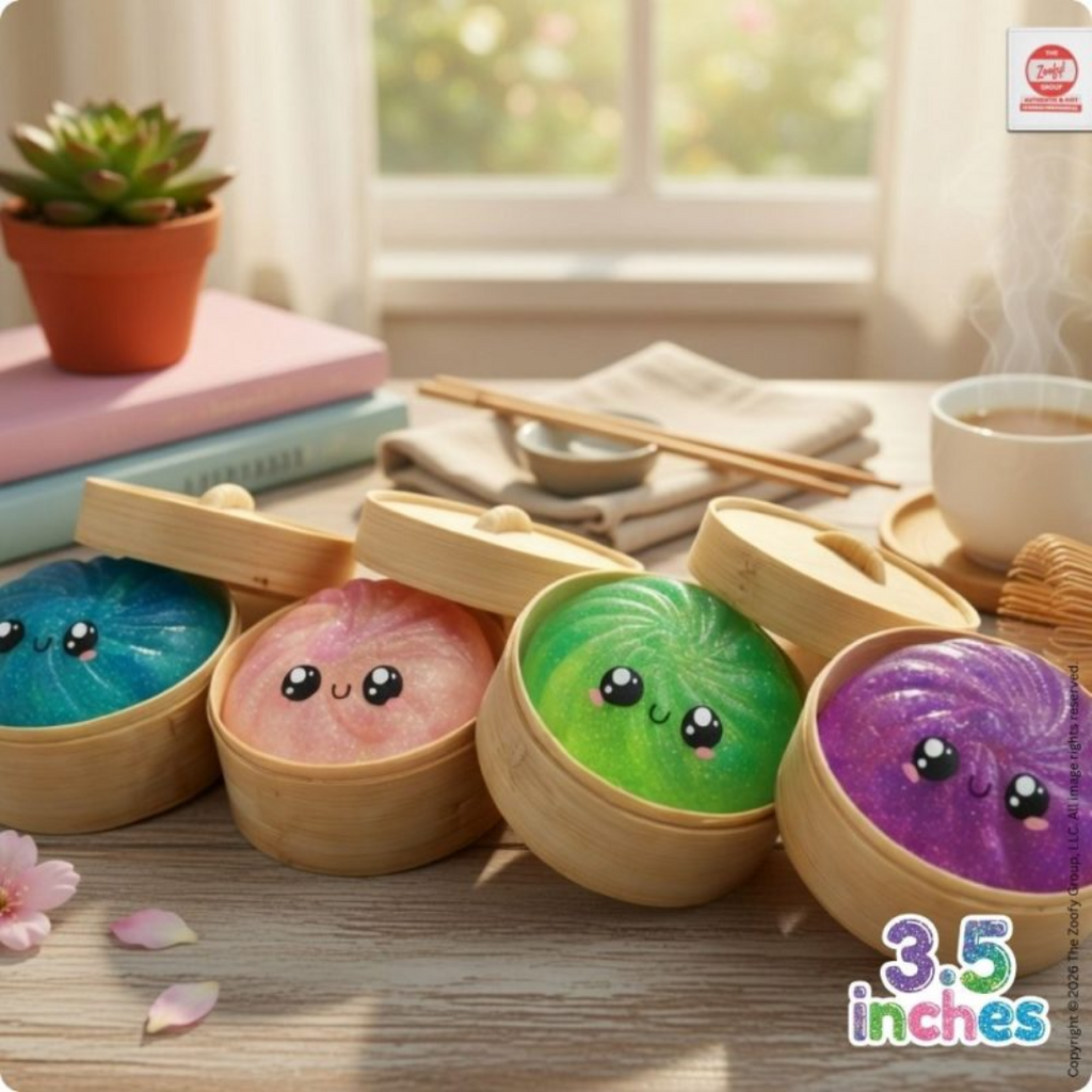 3.5" Mystery Glitter Dumpling Mini Squishies