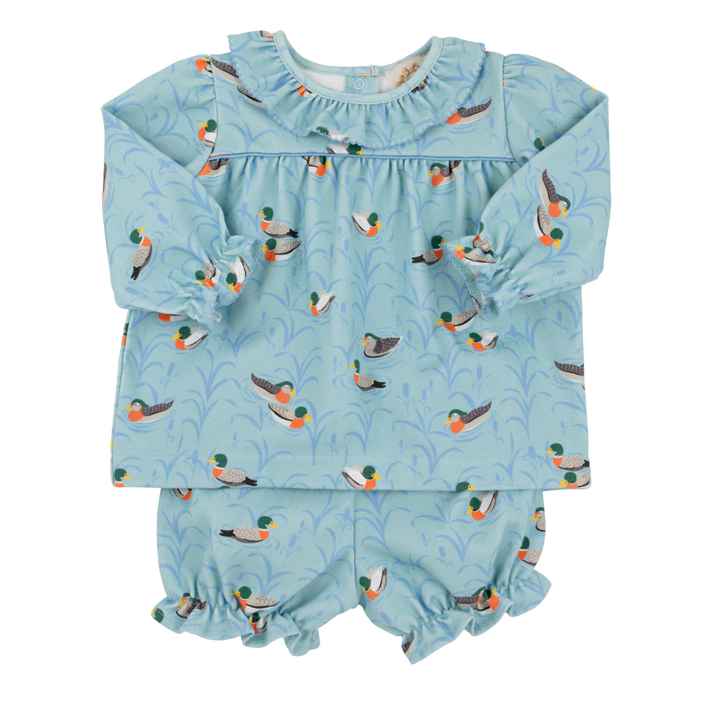 THE BEAUFORT BONNET COMPANY BON AIR BLOOMER SET-PIMA Fine Weather for Ducks/Sarasota Sky