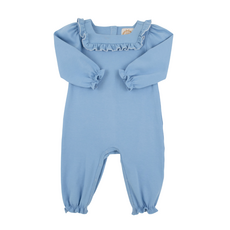 THE BEAUFORT BONNET COMPANY DARLA DAY ROMPER Sarasota Sky/Worth Ave White