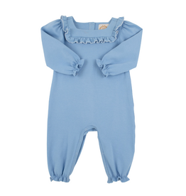 THE BEAUFORT BONNET COMPANY DARLA DAY ROMPER Sarasota Sky/Worth Ave White