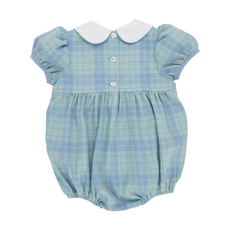 THE BEAUFORT BONNET COMPANY CINDY LOU BUBBLE-WOVEN YARN Audubon Park Plaid/Worth Ave White