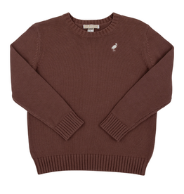 THE BEAUFORT BONNET COMPANY ISAAC'S SWEATER Gray Bay Brown/Palmetto Pearl