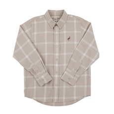 THE BEAUFORT BONNET COMPANY DEAN'S LIST DRESS SHIRT-FLANNEL Thompson Park Plaid/Gray Bay Brown