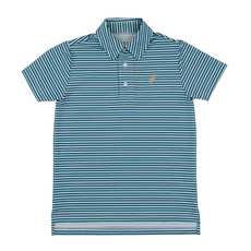 THE BEAUFORT BONNET COMPANY PREPLETIC PRIM & PROPER POLO Sumner County Stripe Barnsley Blue