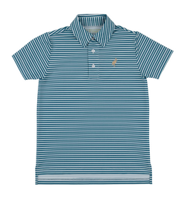 THE BEAUFORT BONNET COMPANY PREPLETIC PRIM & PROPER POLO Sumner County Stripe Barnsley Blue