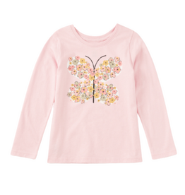 TEA ROSE BUTTERFLY GRAPHIC TEE Pink Lady