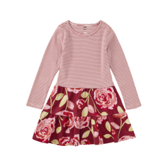 TIERED SKIRTED TWIRL DRESS Turkish Rose