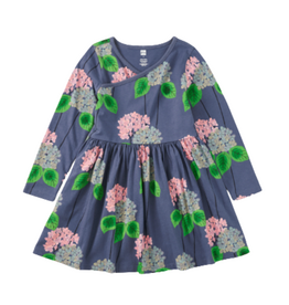 LS  WRAP NECK DRESS Cornwall Hydrangeas